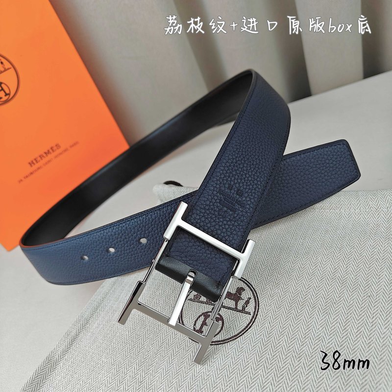 에르메스 양면 벨트 남색 검정 38mm 001-271548
