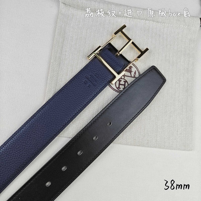 에르메스 양면 벨트 남색 검정 38mm 001-271548