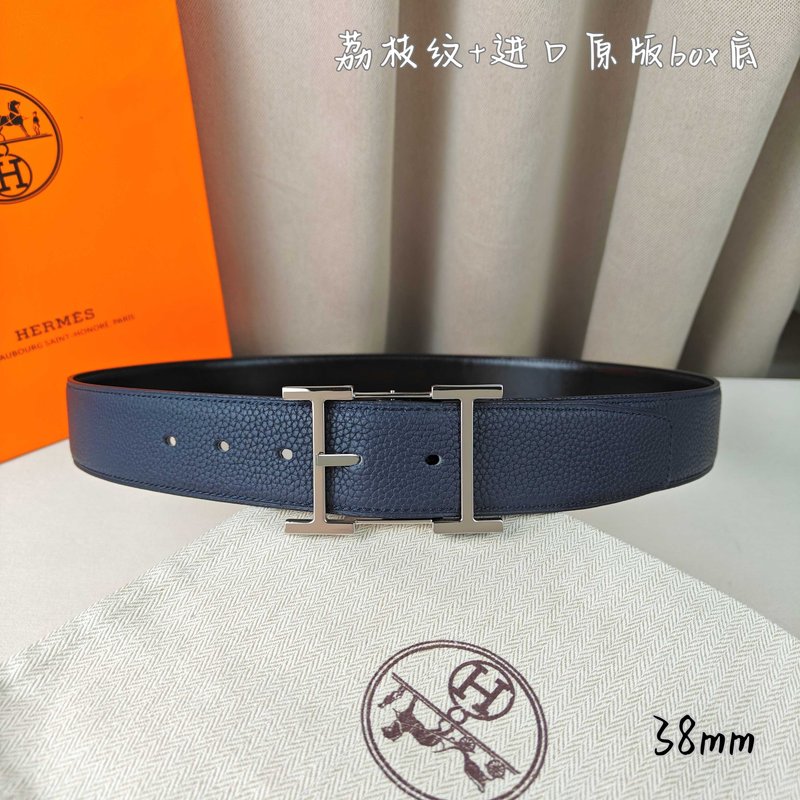 에르메스 양면 벨트 남색 검정 38mm 001-271548