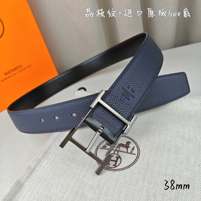 에르메스 양면 벨트 남색 검정 38mm 001-271548