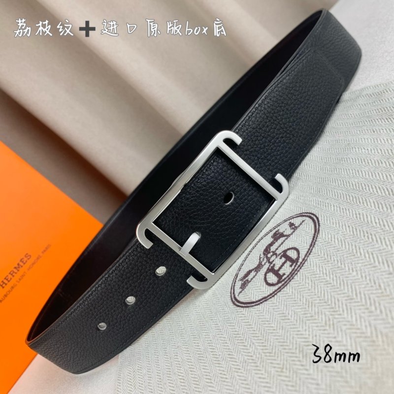 에르메스 핀 버클 벨트 블랙 리치 문양 001-271555