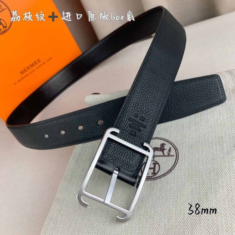 에르메스 핀 버클 벨트 블랙 리치 문양 001-271555