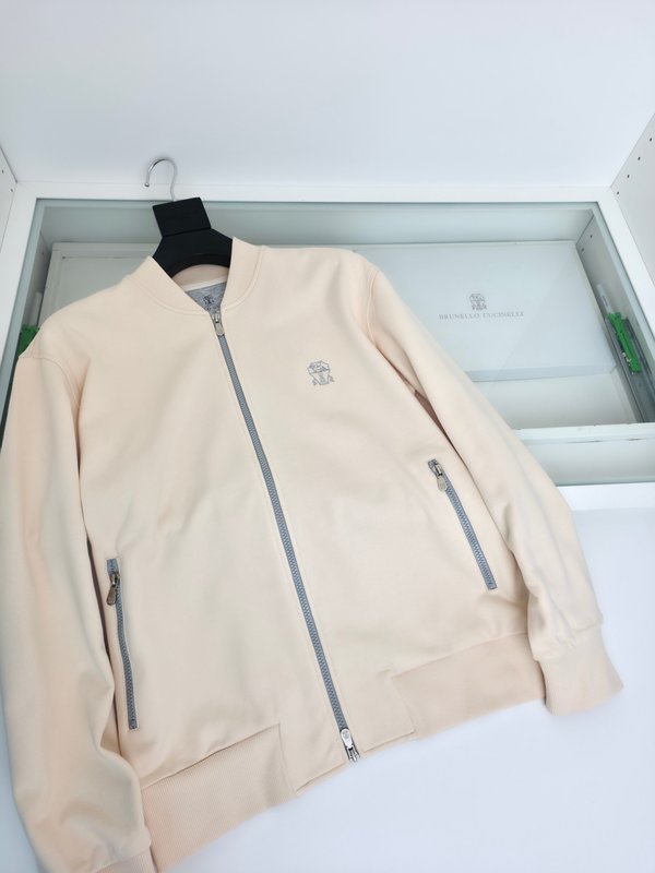브루넬로 쿠치넬리 남성 후드 베이스볼 자켓 001-271572