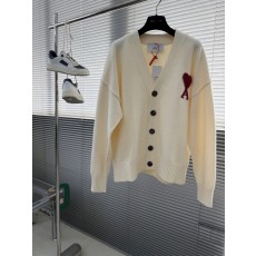 Ami Paris 하트 자카드 가디건 001-271829