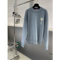 Ami Paris 하트 자카드 크루넥 스웨터 001-271830