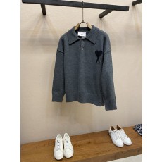 AMI 파리 하트로고 폴로 니트 001-271841