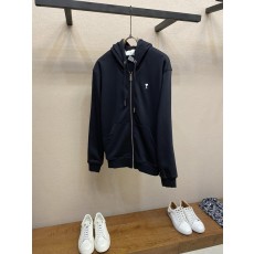 Ami Paris 클래식 ADC 자수 후드 지퍼 스웨트 001-271845