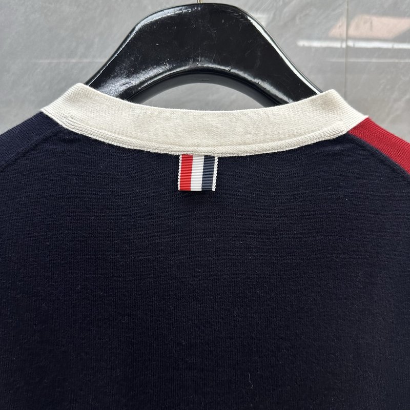 THOM BROWNE 컬러블록 니트 가디건 001-271863