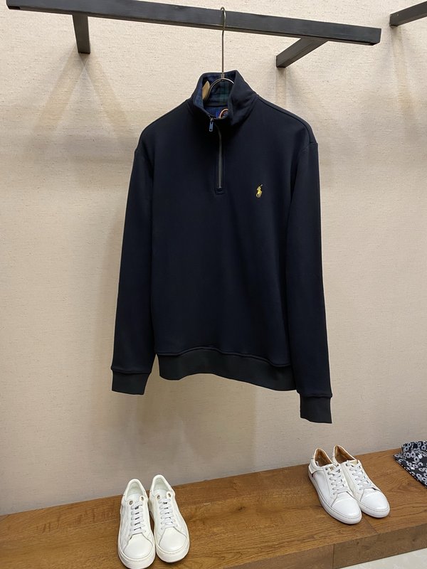Ralph Lauren 골드 자수 하이넥 스웨트셔츠 001-272015