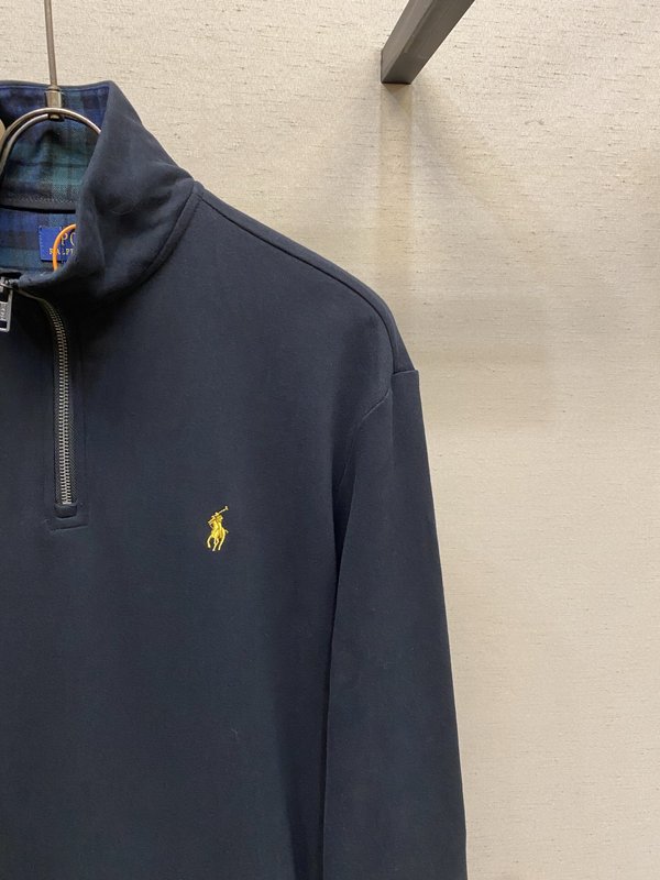 Ralph Lauren 골드 자수 하이넥 스웨트셔츠 001-272015