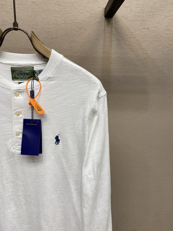 Ralph Lauren 자수 헨리넥 긴팔 티셔츠 001-272016