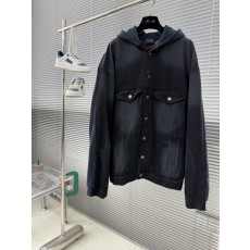 Balenciaga 자수 후드 데님 자켓 001-272052