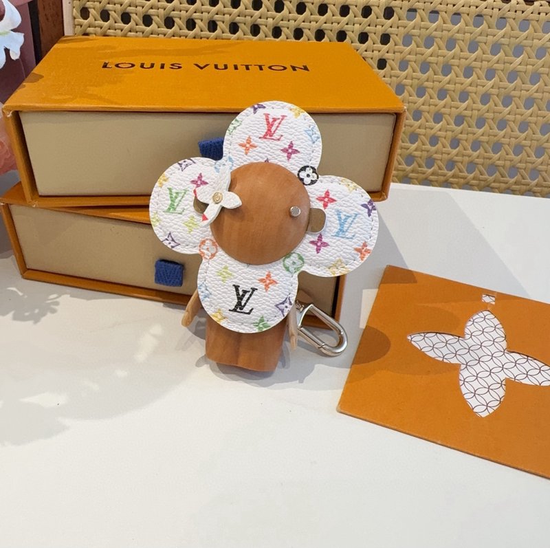 루이비통 무라카미 화이트/블랙 멀티컬러 키링 001-273029