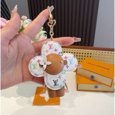 루이비통 무라카미 화이트/블랙 멀티컬러 키링 001-273029