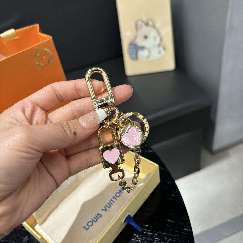 새로운 자물쇠 열쇠 하트 펜던트 키링 001-273122