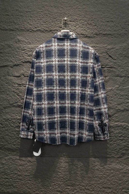Chrome Hearts 풀프린트 격자무늬 셔츠 001-273402