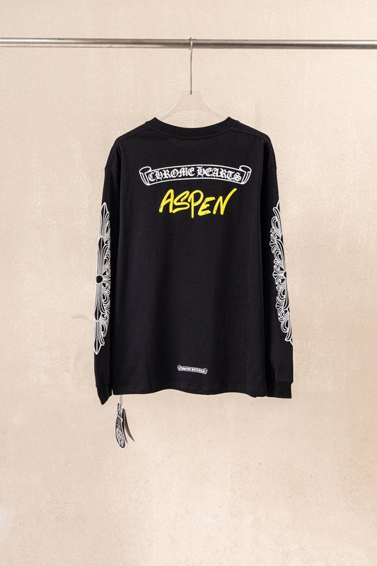 Chrome Hearts 헤비 워시 입체 프린트 롱슬리 001-273414