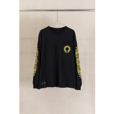 크롬하츠 중공 세탁 입체 프린트 긴팔 티셔츠 001-273416