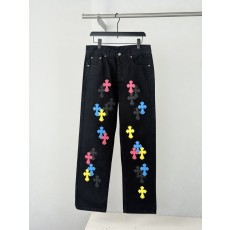 크롬하츠 컬러 패치 크로스 데님 팬츠 001-273438