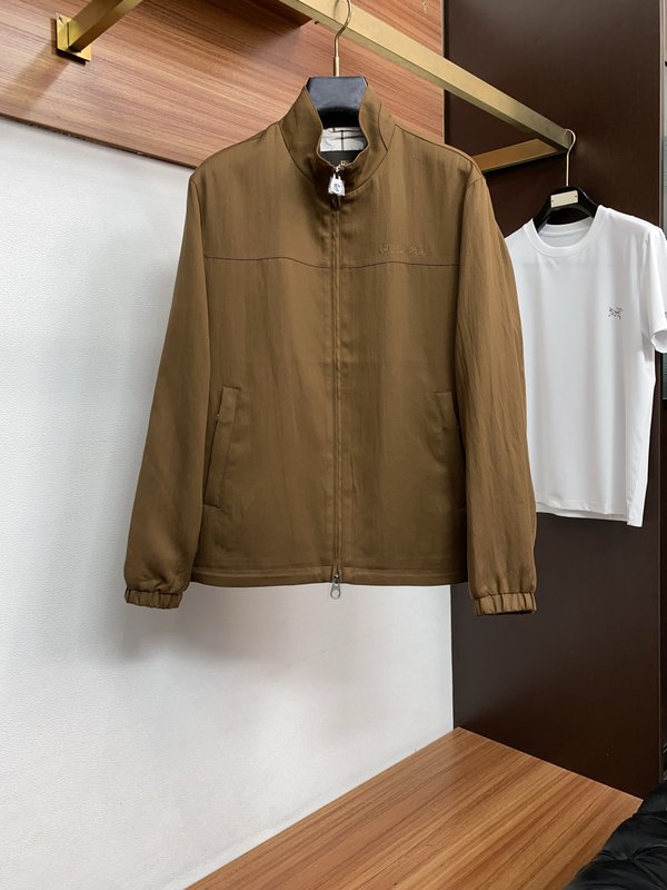 Loro Piana 남성 캐주얼 스탠드 칼라 자켓 001-273545