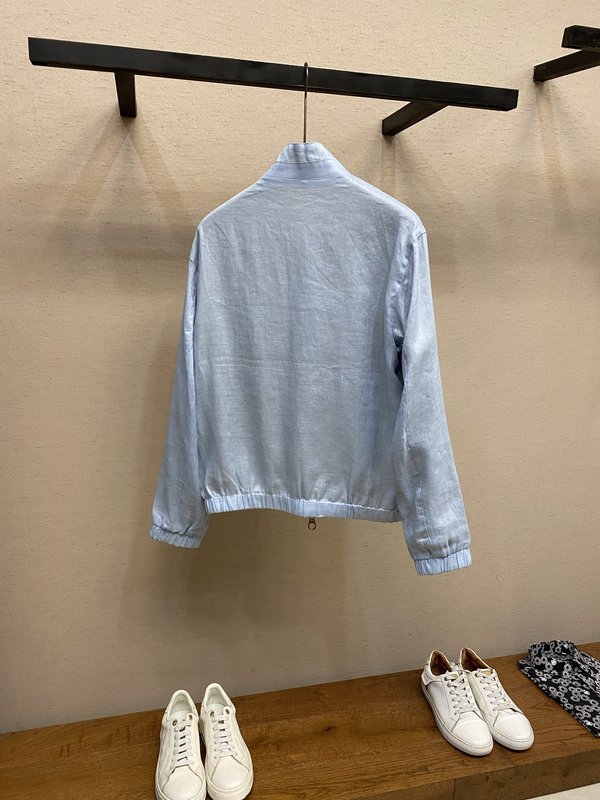 로로피아나 더블 페이스 린넨 보머 자켓 001-273567