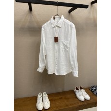 로로피아나 Andre 남성 리넨 카라 셔츠 001-273597