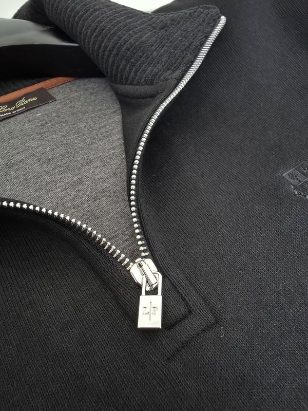 Loro Piana 캐시미어 혼방 하프넥 스웨트셔츠 001-273661
