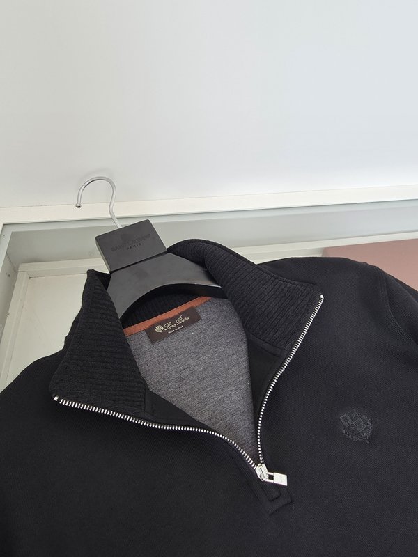 Loro Piana 캐시미어 혼방 하프넥 스웨트셔츠 001-273661