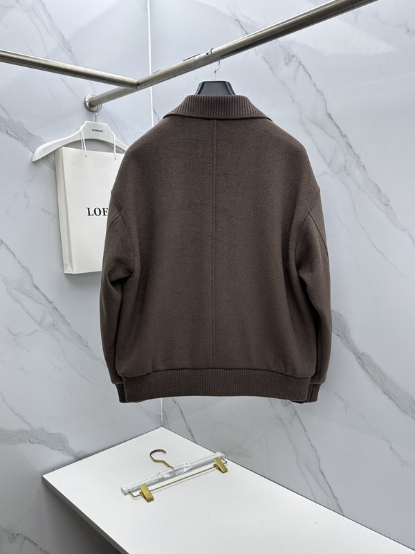 Loro Piana 턴다운 칼라 울 자켓 001-273665