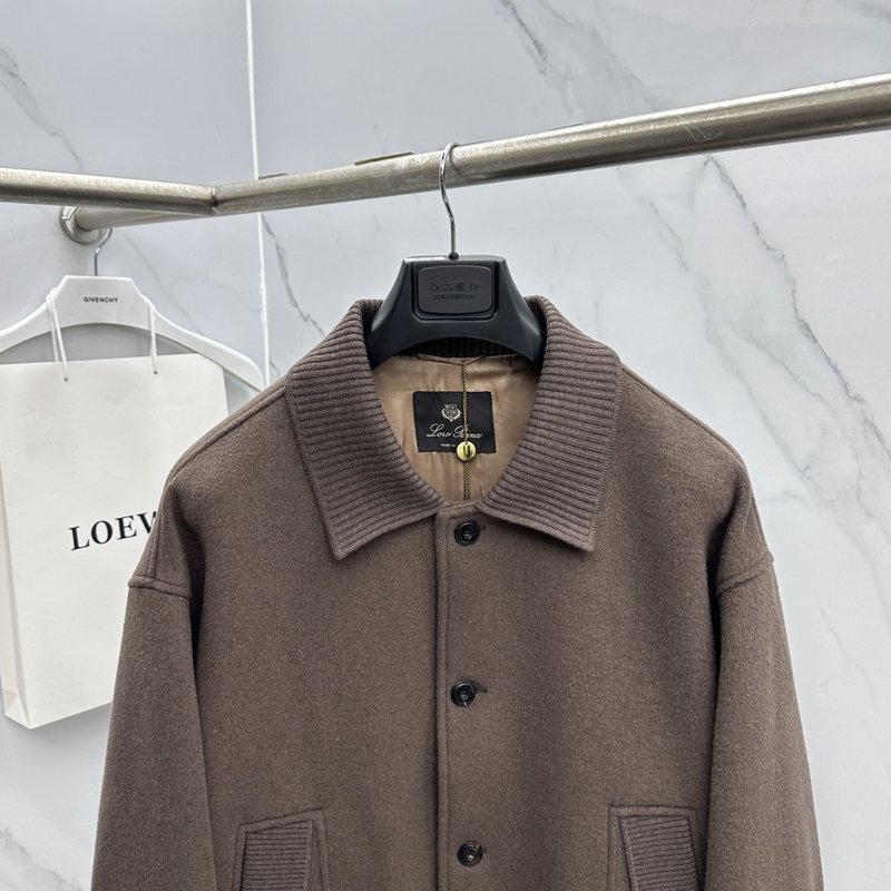 Loro Piana 턴다운 칼라 울 자켓 001-273665