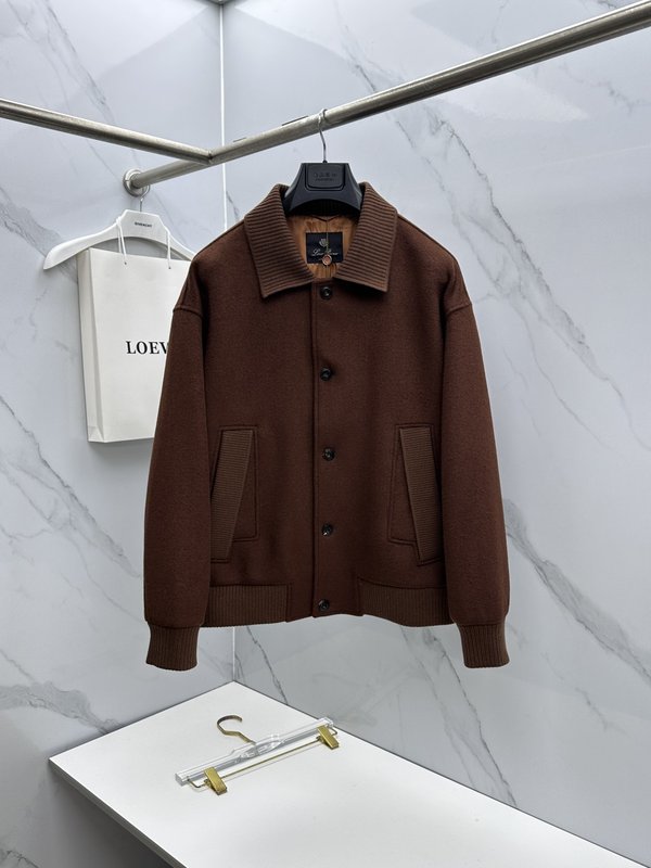 Loro Piana 턴다운 칼라 울 자켓 001-273667