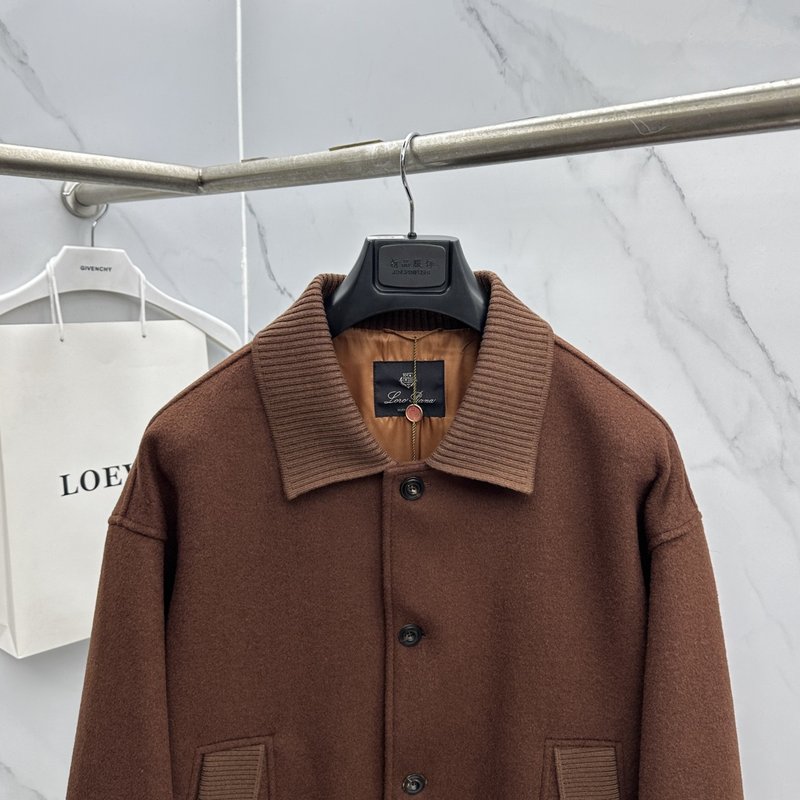 Loro Piana 턴다운 칼라 울 자켓 001-273667