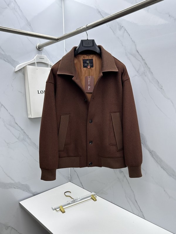 Loro Piana 턴다운 칼라 울 자켓 001-273667