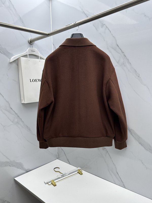 Loro Piana 턴다운 칼라 울 자켓 001-273667