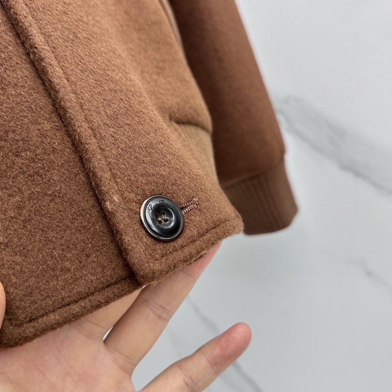 Loro Piana 턴다운 칼라 울 자켓 001-273667