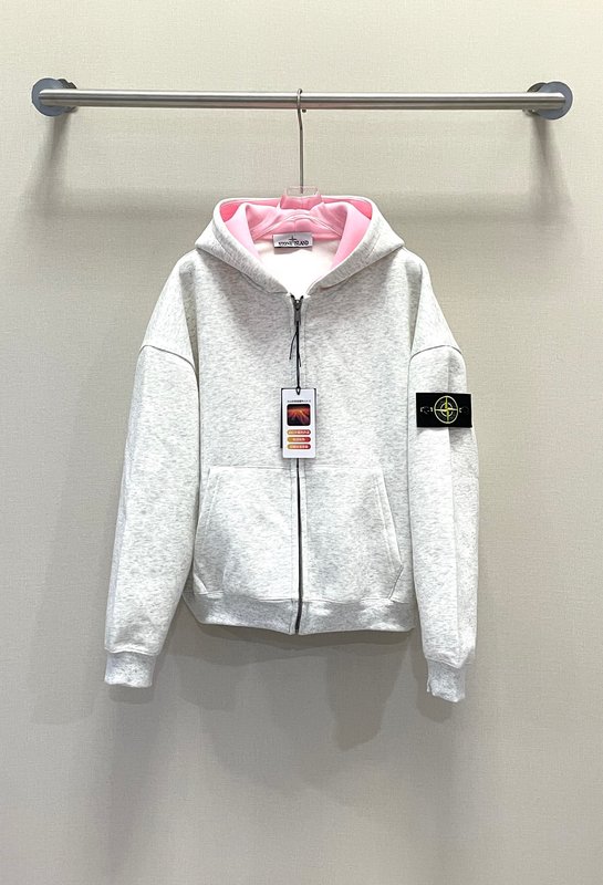 스톤아일랜드 650g 컬러블록 후드 집업 001-273684