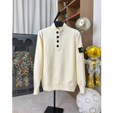 스톤아일랜드 니트 모직 패치 울 하프집업 스웨터 001-273693