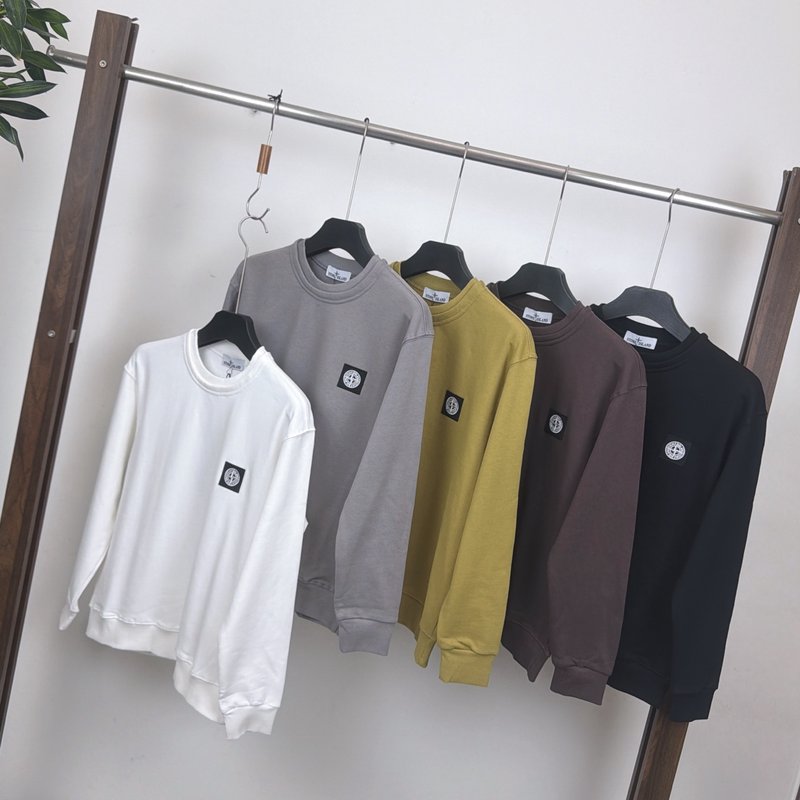스톤아일랜드 더블 레이어 크루넥 스웻셔츠 001-273734