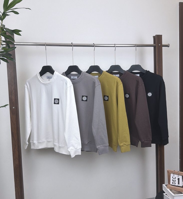 스톤아일랜드 더블 레이어 크루넥 스웻셔츠 001-273734