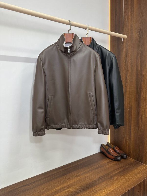 Loro Piana 양면 착용 스탠드 칼라 재킷 001-273924