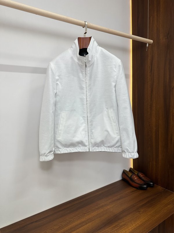 Loro Piana 양면 착용 스탠드 칼라 재킷 001-273924
