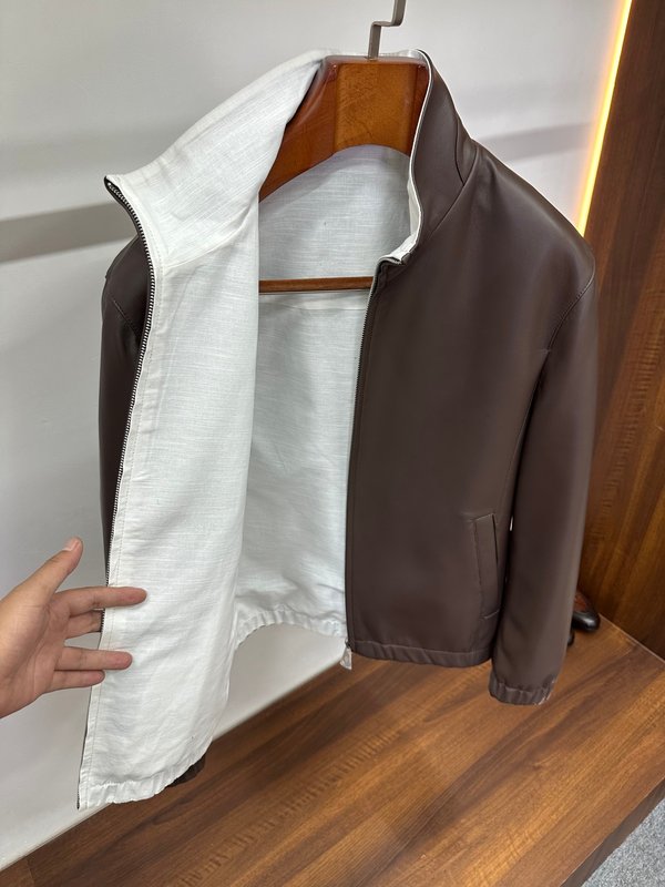 Loro Piana 양면 착용 스탠드 칼라 재킷 001-273924