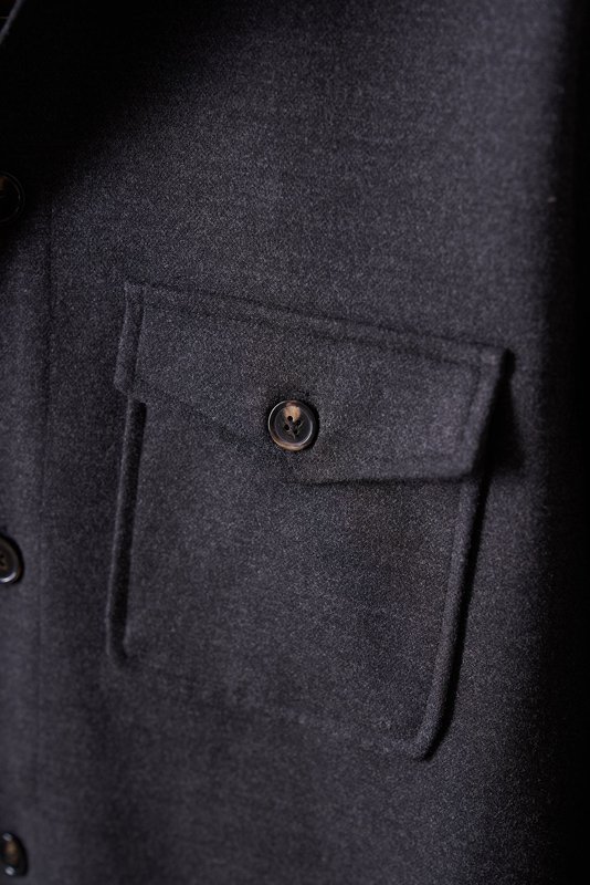 Loro Piana 울 혼방 포켓 4개 워크 셔츠 자켓 001-273984