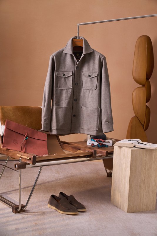 Loro Piana 울 혼방 셔츠 자켓 001-273985