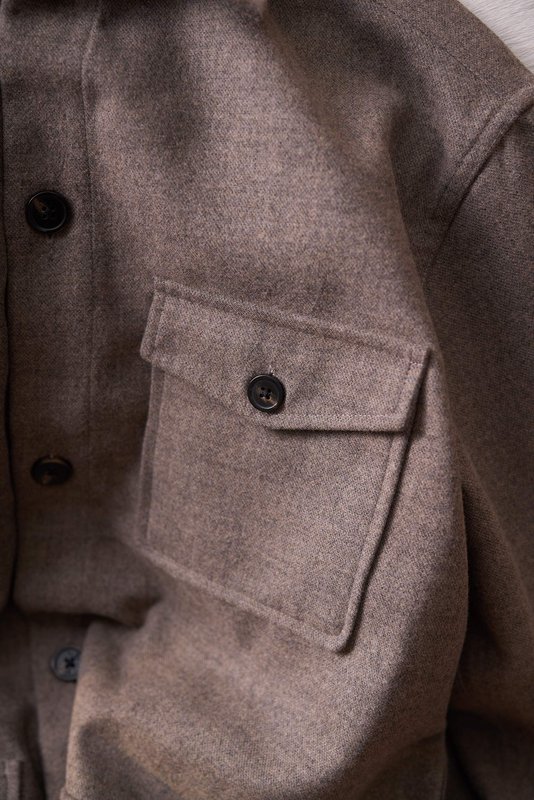 Loro Piana 울 혼방 셔츠 자켓 001-273985