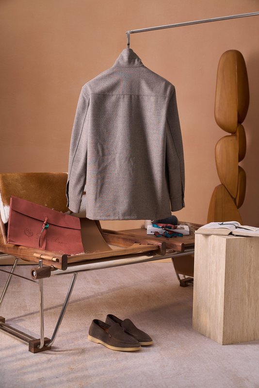 Loro Piana 울 혼방 셔츠 자켓 001-273985