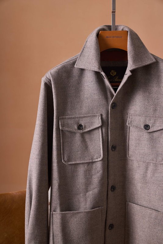 Loro Piana 울 혼방 셔츠 자켓 001-273985