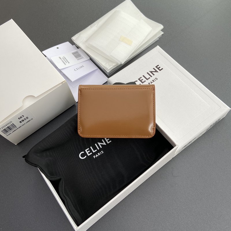 트리옴페 광택 소가죽 플립 카드 케이스 001-274036