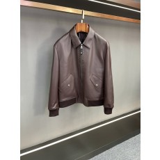 LV 심플 턴다운 칼라 양가죽 파일럿 자켓 001-274077