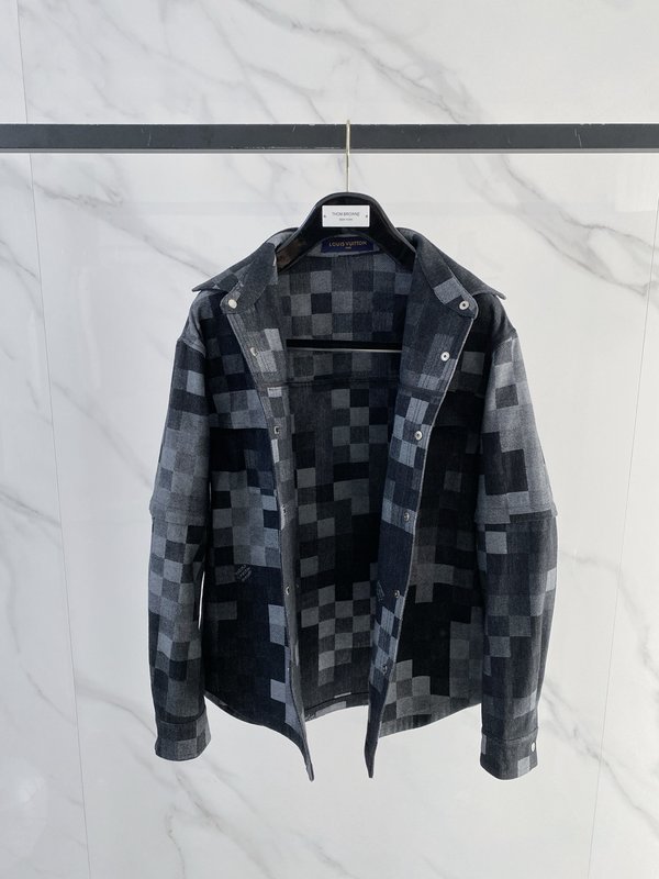 LV 소매 분리 데님 자켓 001-274145